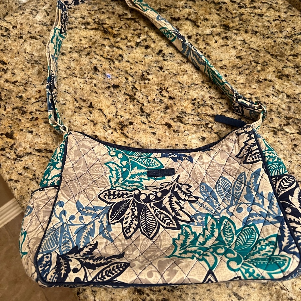 Vera Bradley Blue and Green Shoulder Bag